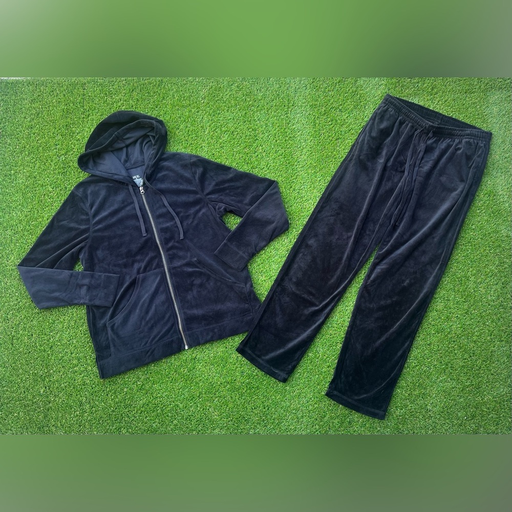 Hue Black Velour Jumpsuit